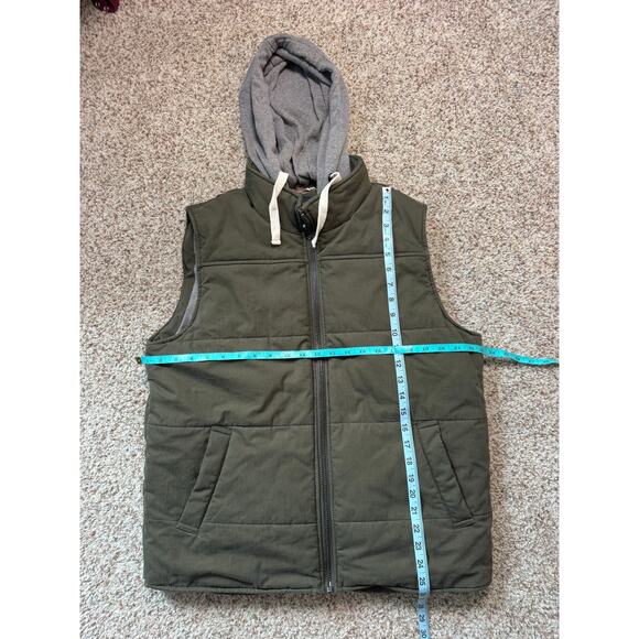 The NORMAL BRAND DANO Hooded Men's Vest, size Large, Green - Picture 9 of 14